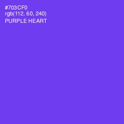 #703CF0 - Purple Heart Color Image